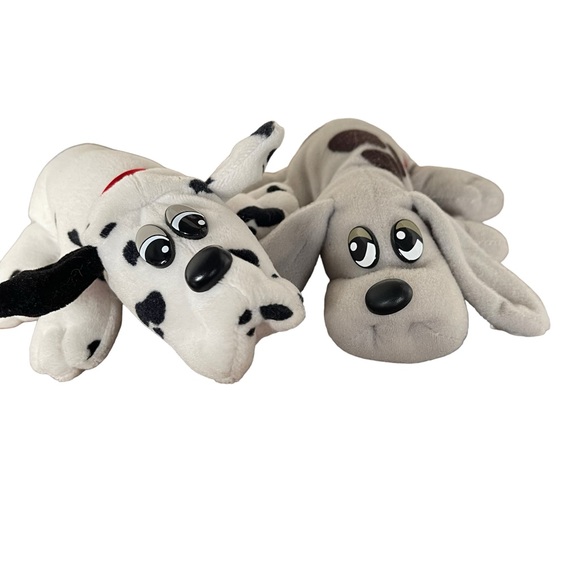 Vintage pound puppies stuffed animal tonka 1980s retro plush toy dogs set of 2 - Picture 3 of 10